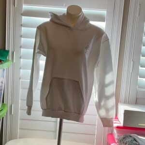 PAWZ White Hoodie with Paw Print